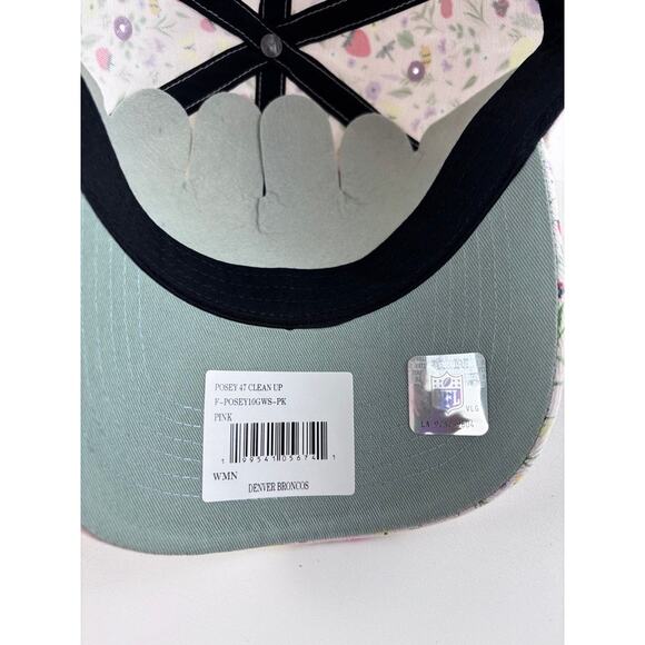 NWT Denver Broncos ’47 Floral Clean Up Hat Women’s Adjustable Pink Cap NFL main image 5
